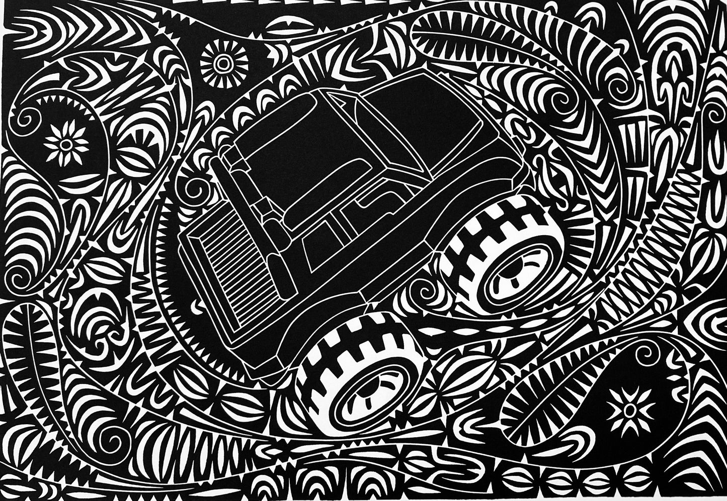 BRIAN ROBINSON | 'Tough and Rugged' | Linocut Print