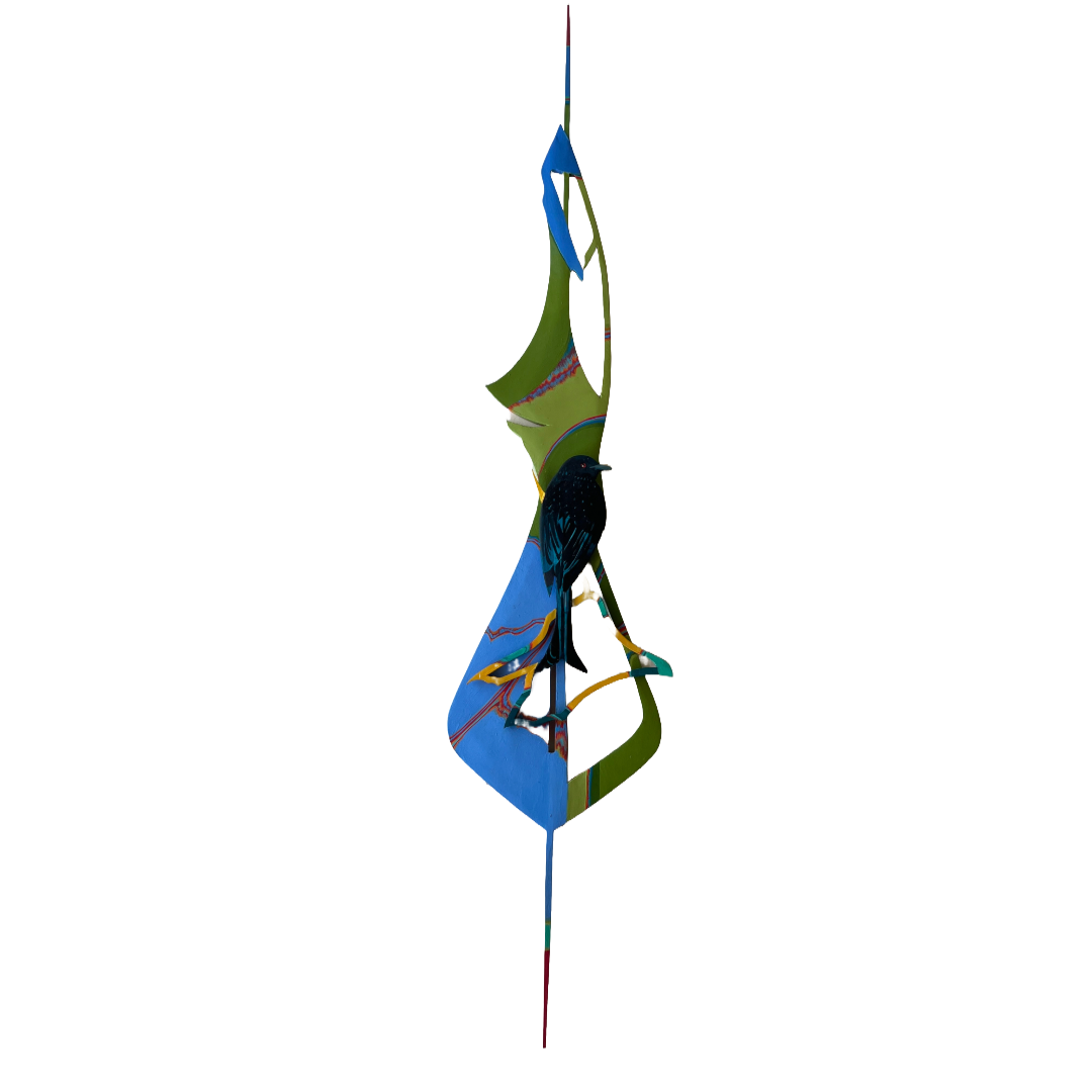 ROLAND NANCARROW | 'Spangled Drongo’ | Wooden wall sculpture / hand-painted