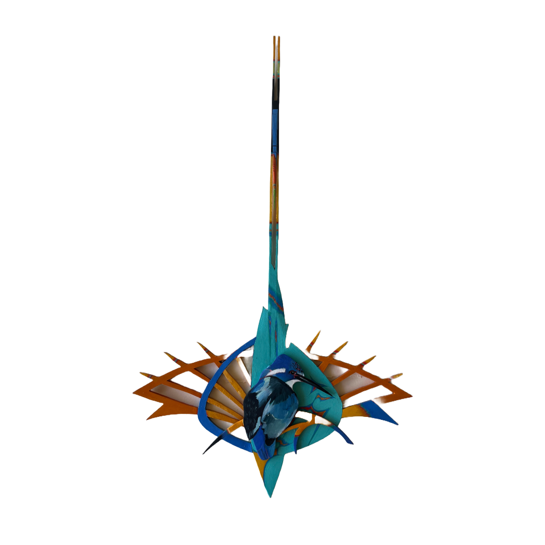ROLAND NANCARROW | 'Little Kingfisher’ | Wooden wall sculpture / hand-painted