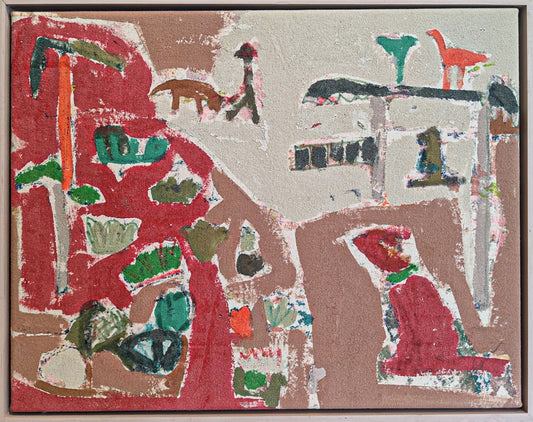 JULIE POULSEN | 'Warm Tropical Day' | Acrylic + mixed media on canvas / framed