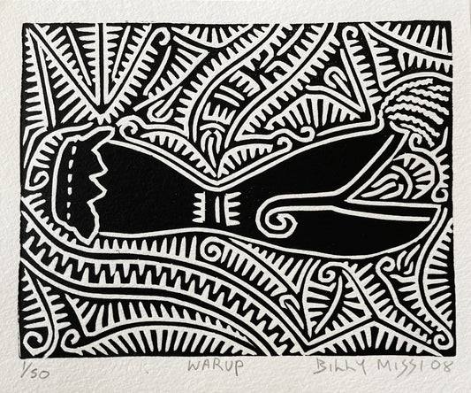 BILLY MISSI | 'Warup' | Linocut | Edition of 50