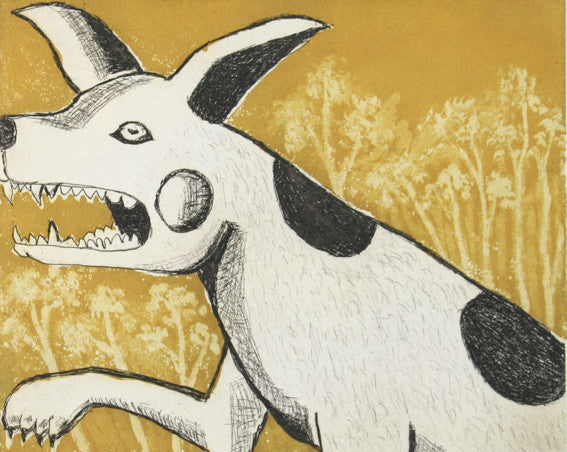 GARRY NAMPONAM | 'Ku-li (wild dog)' | Etching
