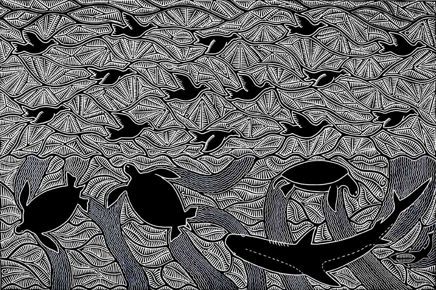 Billy Missi 'Gainau au Kubi (flock of Torres Strait pigeons)'