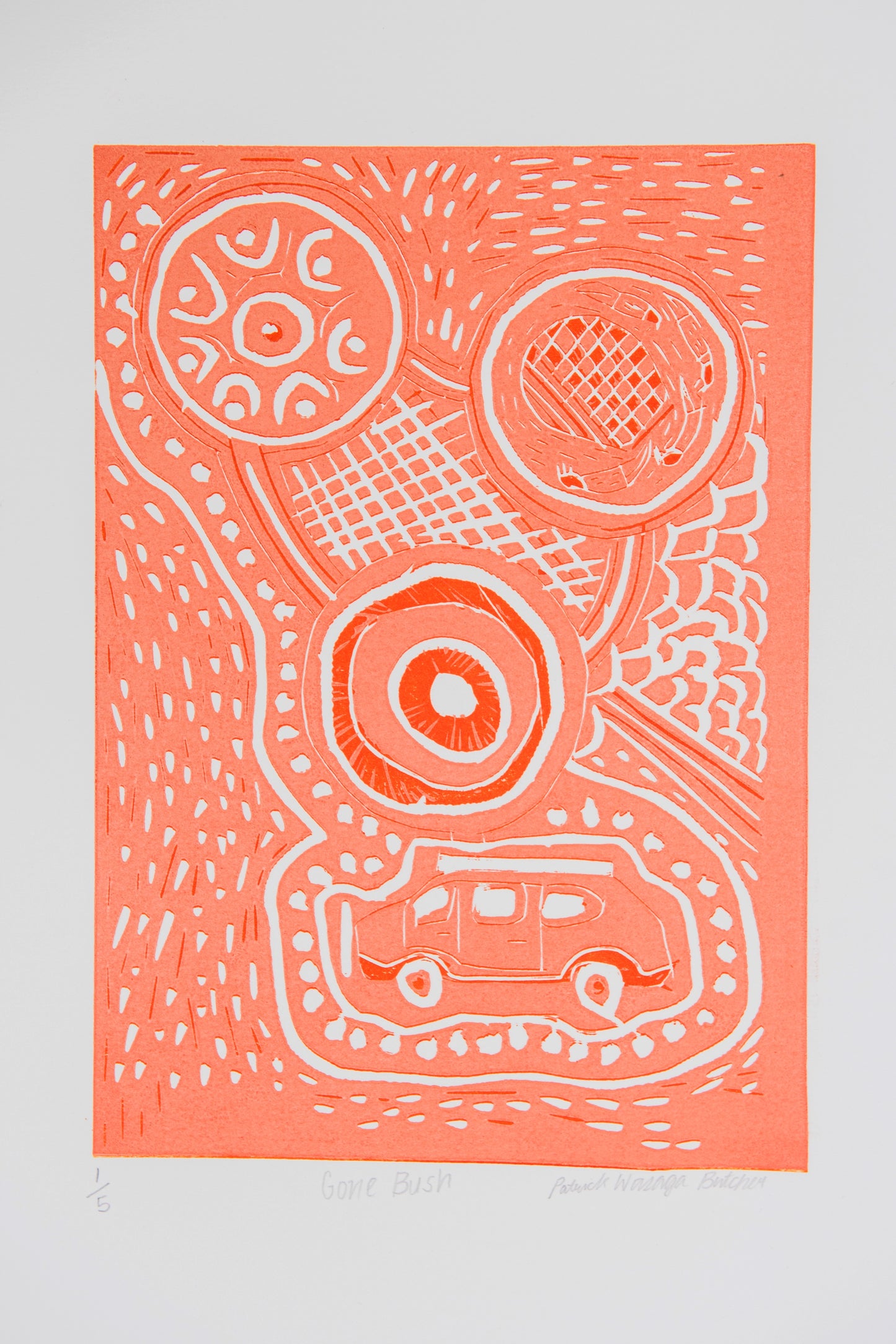 PATRICK BUTCHER | 'Gone Bush' Linocut Print |