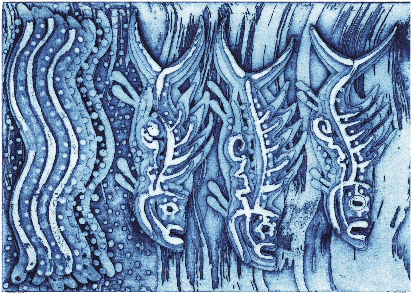 BLAK FLAIR PROJECTS | 'Blue Moon Barra' Wrapping Paper / Arone Meeks