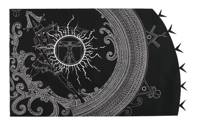 BRIAN ROBINSON | '...and on the 6th day he created man' | Linocut print