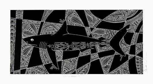 BRIAN ROBINSON | 'Lurking baidam II' | Linocut Print
