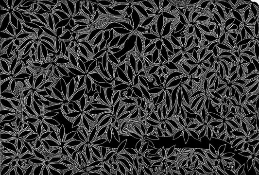 BILLY MISSI | 'Sapur Ka Kanaik (stalking the flying fox)' | Linocut print