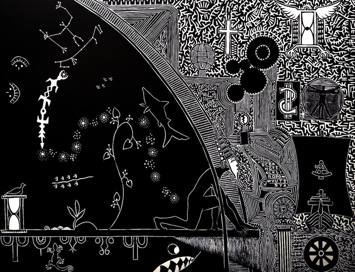 ROBERT TOMMY PAU | 'Time' | 2021 | Linocut print