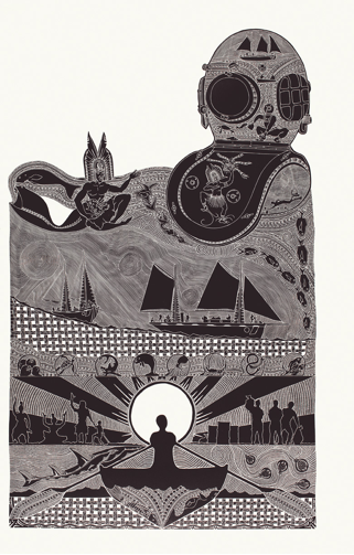 LAURIE NONA | 'Badhu Habaka' | Linocut print