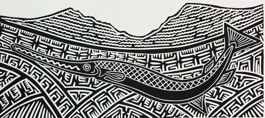 JOEL SAM | 'Long Tom' | Linocut Print