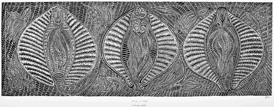 JOEL SAM | 'Thulup Au Thoner (Stingray Season)' | Linocut Print