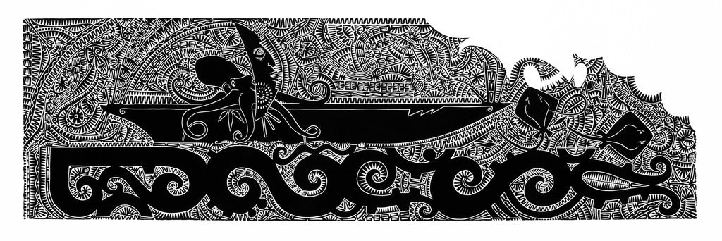 BRIAN ROBINSON | 'Dinghy blo Ali' | Linocut Print