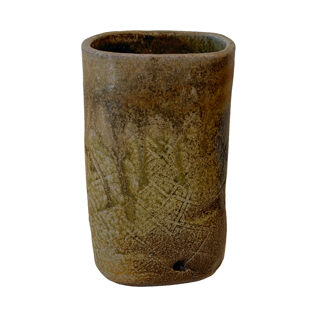 LACHLAN MACKEE | ‘Altered Vase’ | 2025 | Wheel-thrown Stoneware / Wood-fired in Anagama kiln 100hrs