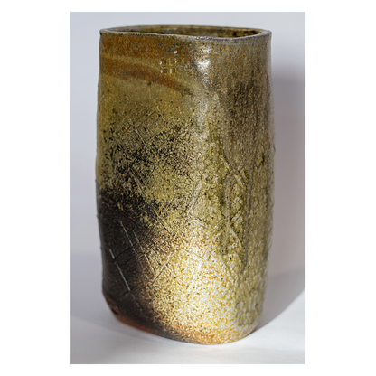 LACHLAN MACKEE | ‘Altered Vase’ | 2025 | Wheel-thrown Stoneware / Wood-fired in Anagama kiln 100hrs