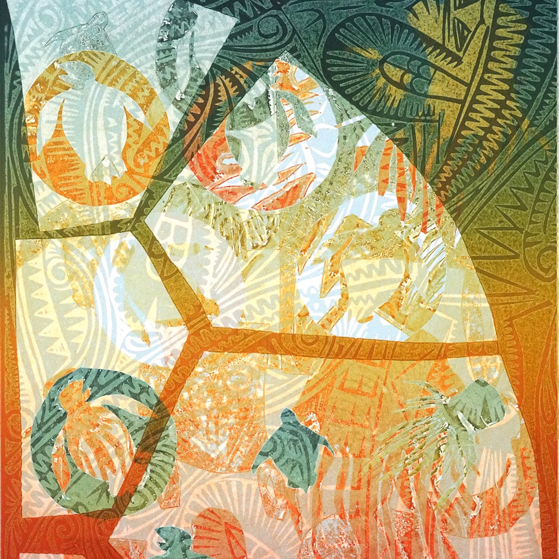 SOLOMON BOOTH | 'Awareness (xxviii)' | 2026 | Monoprint on paper | H 520 x W 370 mm