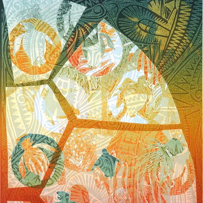 SOLOMON BOOTH | 'Awareness (xxviii)' | 2026 | Monoprint on paper | H 520 x W 370 mm