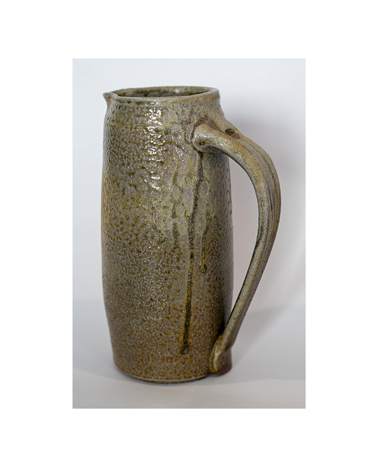 LACHLAN MACKEE | ‘Tall Jug’ | 2025 | Wheel-thrown Stoneware / Wood-fired in Anagama kiln 100hrs