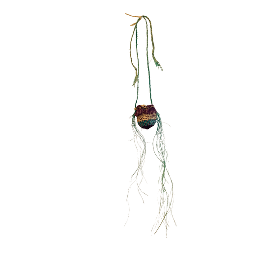 PAULA SAVAGE - Moa Island | 'Migi Bag #168' - Aqua + Purple  | Woven rafia + jute | 2026