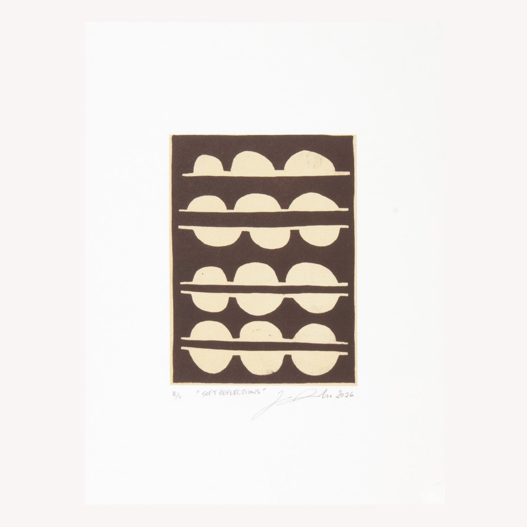 ZANE SAUNDERS | 'Soft Reflections (brown)' | 2026 | Plate lithograph | H 193 x W 145 mm