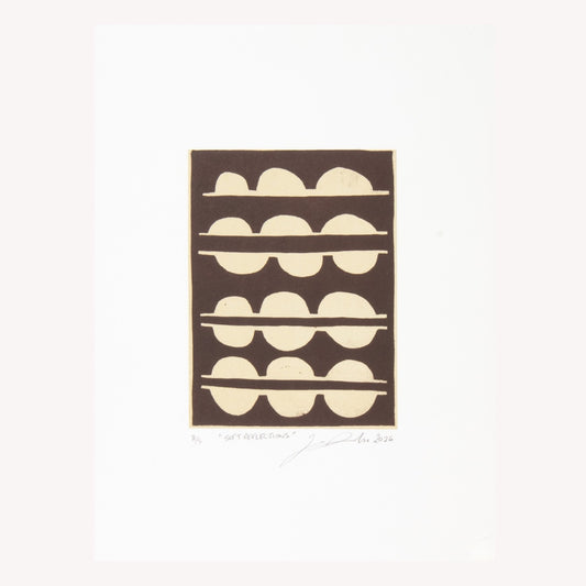 ZANE SAUNDERS | 'Soft Reflections (brown)' | 2026 | Plate lithograph | H 193 x W 145 mm