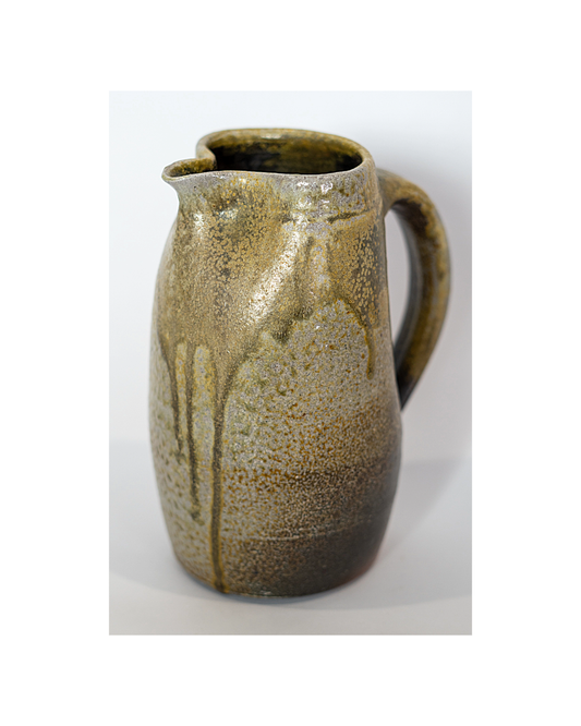 LACHLAN MACKEE | ‘Bent Jug’ | 2025 | Wheel-thrown Stoneware / Wood-fired in Anagama kiln 100hrs