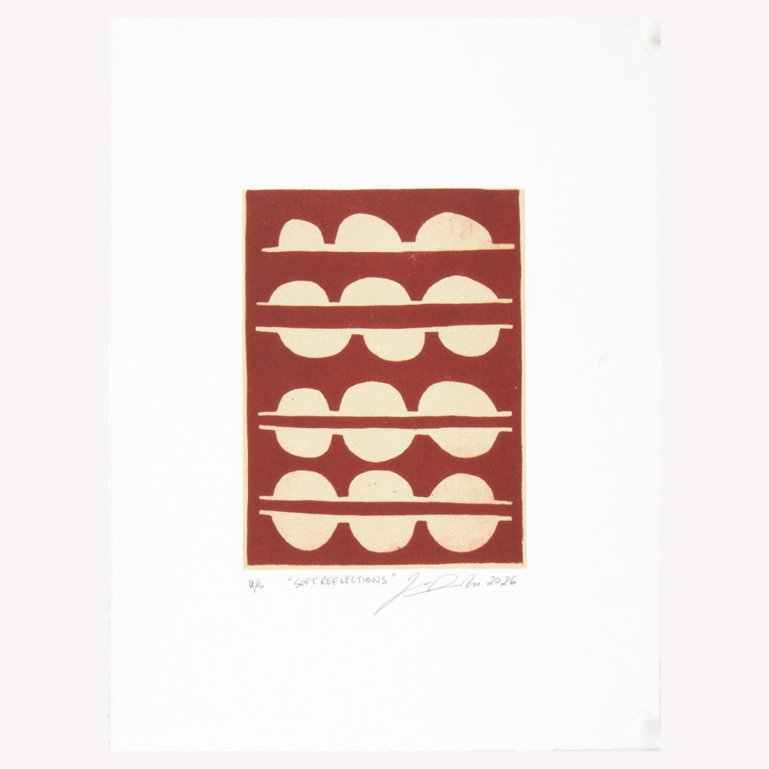 ZANE SAUNDERS | 'Soft Reflections (red)' | 2026 | Plate lithograph | H 193 x W 145 mm