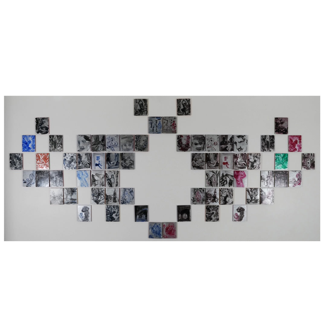 MARK MISIC | 'Phoenix rising / Dweller on the threshold of the Black Lodge' | 2025 | acrylic on board | H3060 x W5740  mm |