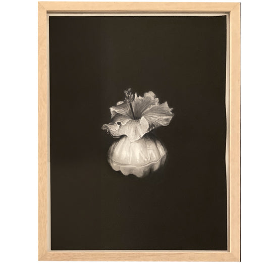 HANNAH MURRAY | 'Hiding in the shadows' | 2025 | Graphite and acrylic paint on paper | H 540 x W 420 mm