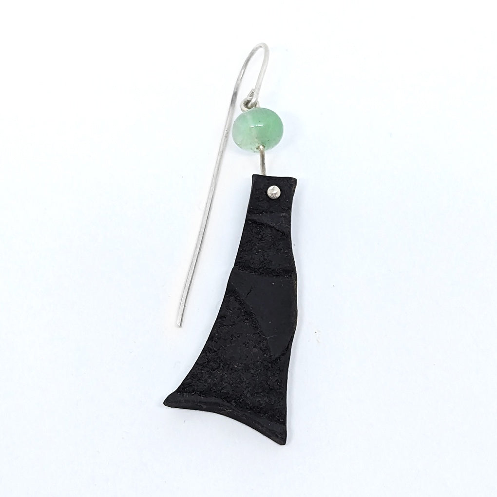 MALKI STUDIO | ‘Van Gogh Earrings (6)’ | Black clay / Aventurine / Responsibly sourced sterling silver