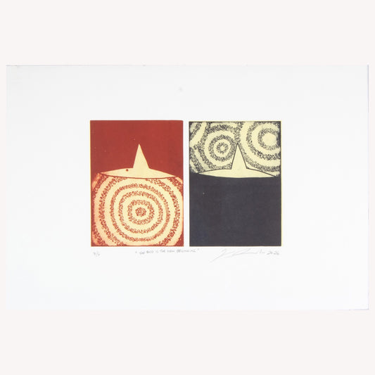 ZANE SAUNDERS | 'The End Is The New Beginning (red/black) | 2026 | Plate lithograph | H 194 x W 297 mm