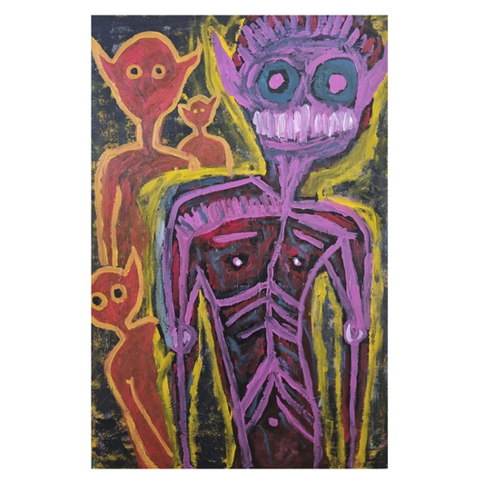 JACK WILKIE-JANS | 'Sundown—you better take care' | 2025 | acrylic on canvas | H 900 x W 600 mm