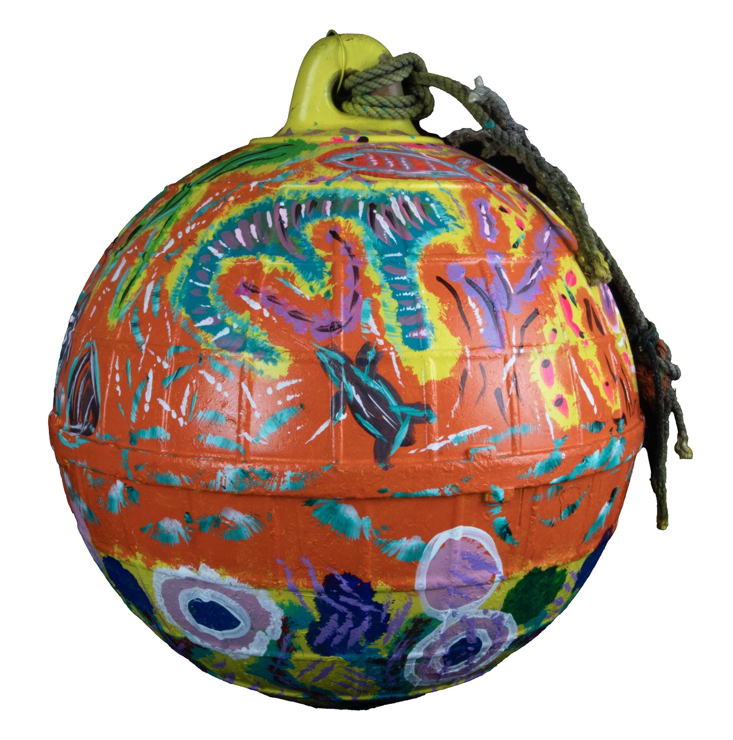 ELVERINA JOHNSON | 'Burriny (Saltwater)' | 2025 | Painted buoy using acrylic paint