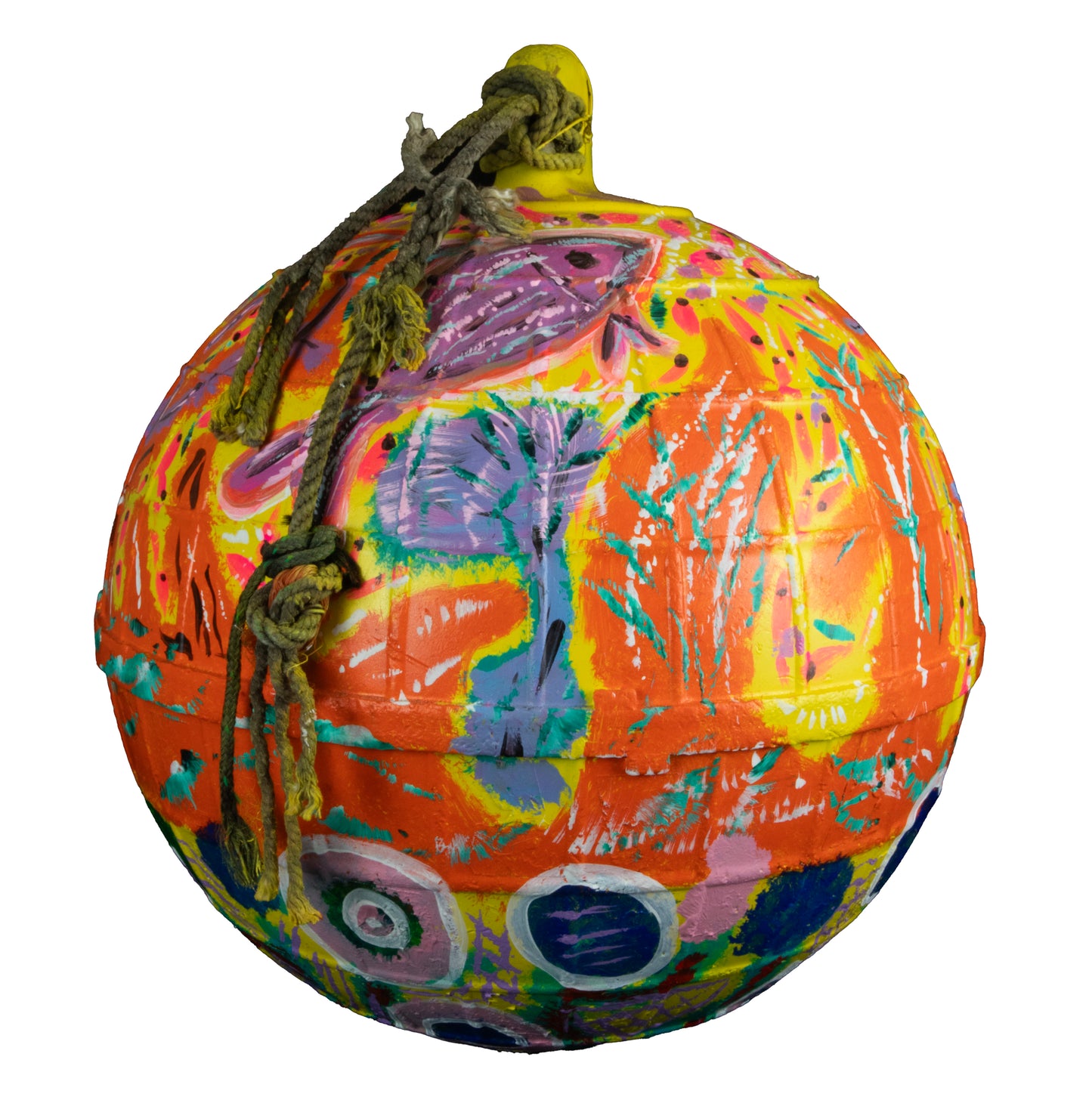 ELVERINA JOHNSON | 'Burriny (Saltwater)' | 2025 | Painted buoy using acrylic paint