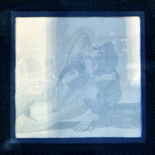 MUM'A NAI | 'Surrender' | Drypoint on fabric / framed