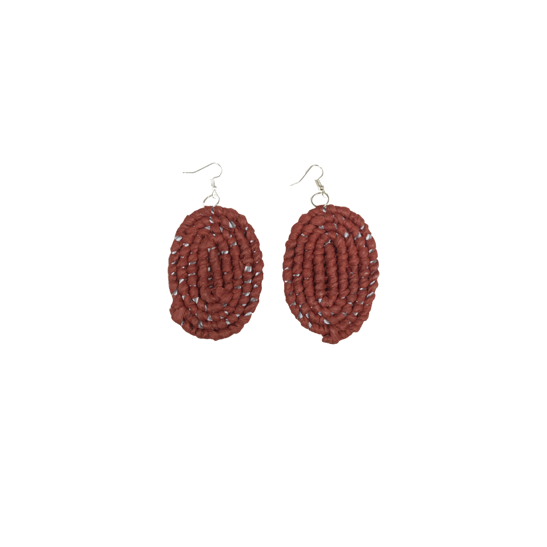 VENETTA DENHAM | 'Gundala' | Brown woven earrings