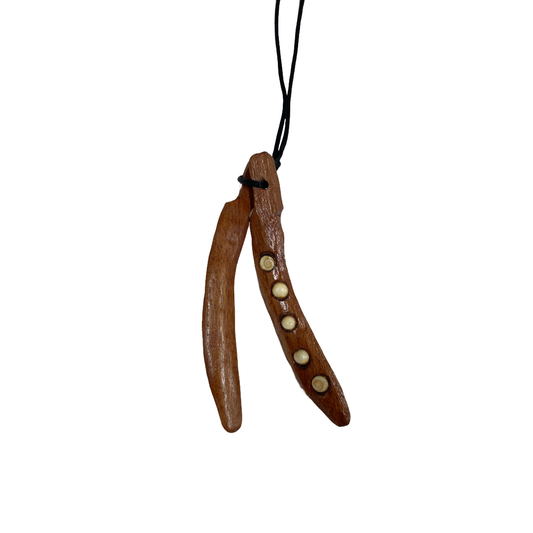 DAVID ANDY - Girringun Art Centre| 'Bagur (2) Necklace' | Wood / shell inlay