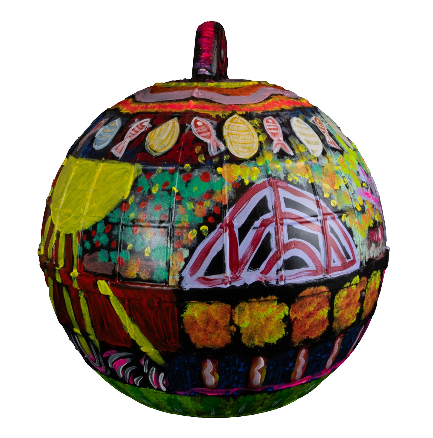 ELVERINA JOHNSON | 'Campfire' | 2025 | Painted buoy using acrylic paint