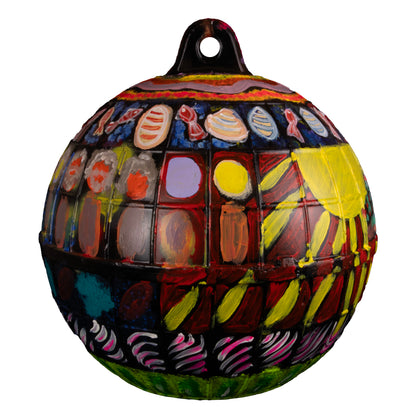 ELVERINA JOHNSON | 'Campfire' | 2025 | Painted buoy using acrylic paint