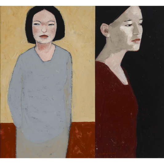 KAI HAGBERG & ANNI HAGBERG | 'Composition of two women' | 2024-26 | Acrylic on canvas | H 755 x W 805 mm