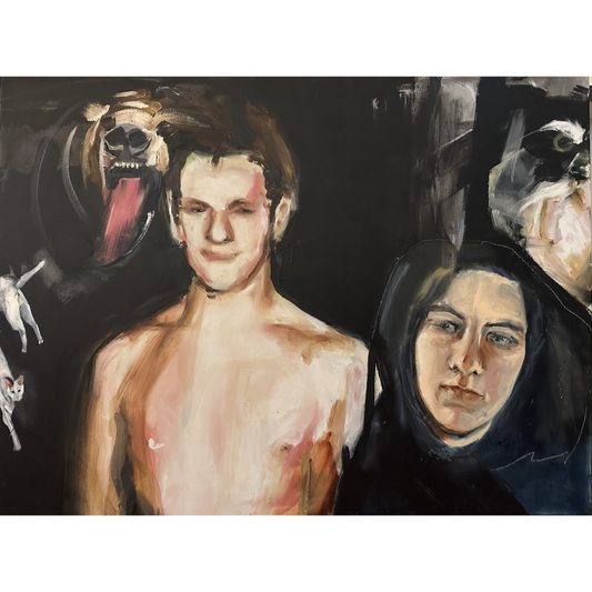 TIA ADOBERG | 'Let the world Slip (I Will Ride My Bear)' | 2026 | Oil on Canvas