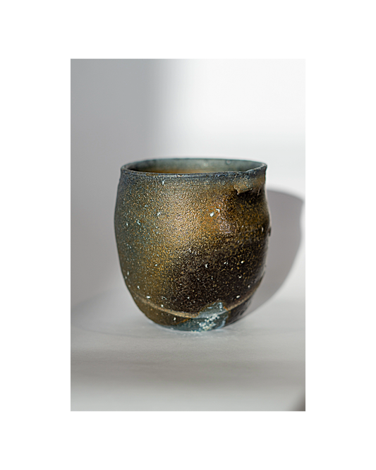 LACHLAN MACKEE | ‘Galaxy Sipper’ | 2025 | Wheel-thrown Stoneware / Wood-fired in Anagama kiln/ Bali 86hrs