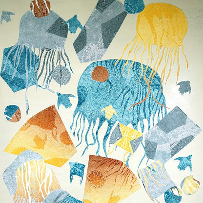SOLOMON BOOTH | 'Perspective XXVIII' | 2023 | Monotype on Belgian linen | H 1200 x W 800 mm