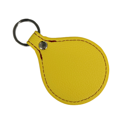 GIRRINGUN ART CENTRE |'Bagu Face Keyring' | Yellow leather