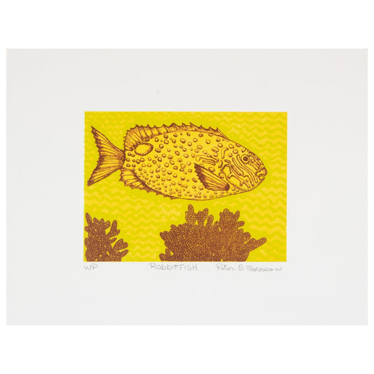 PETER B MORRISON | 'Rabbitfish (II)' | 2026 | Plate lithograph | H 143 x W 194 mm