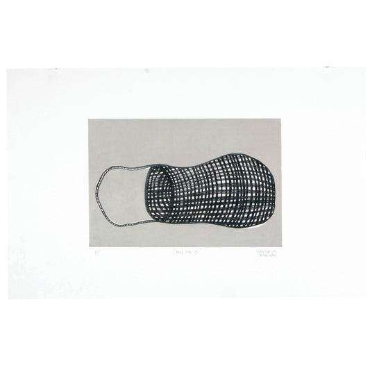 SHERYL J BURCHILL | 'Dilly Bag II' | 2026 | Plate lithograph | H 564 x W 200 mm