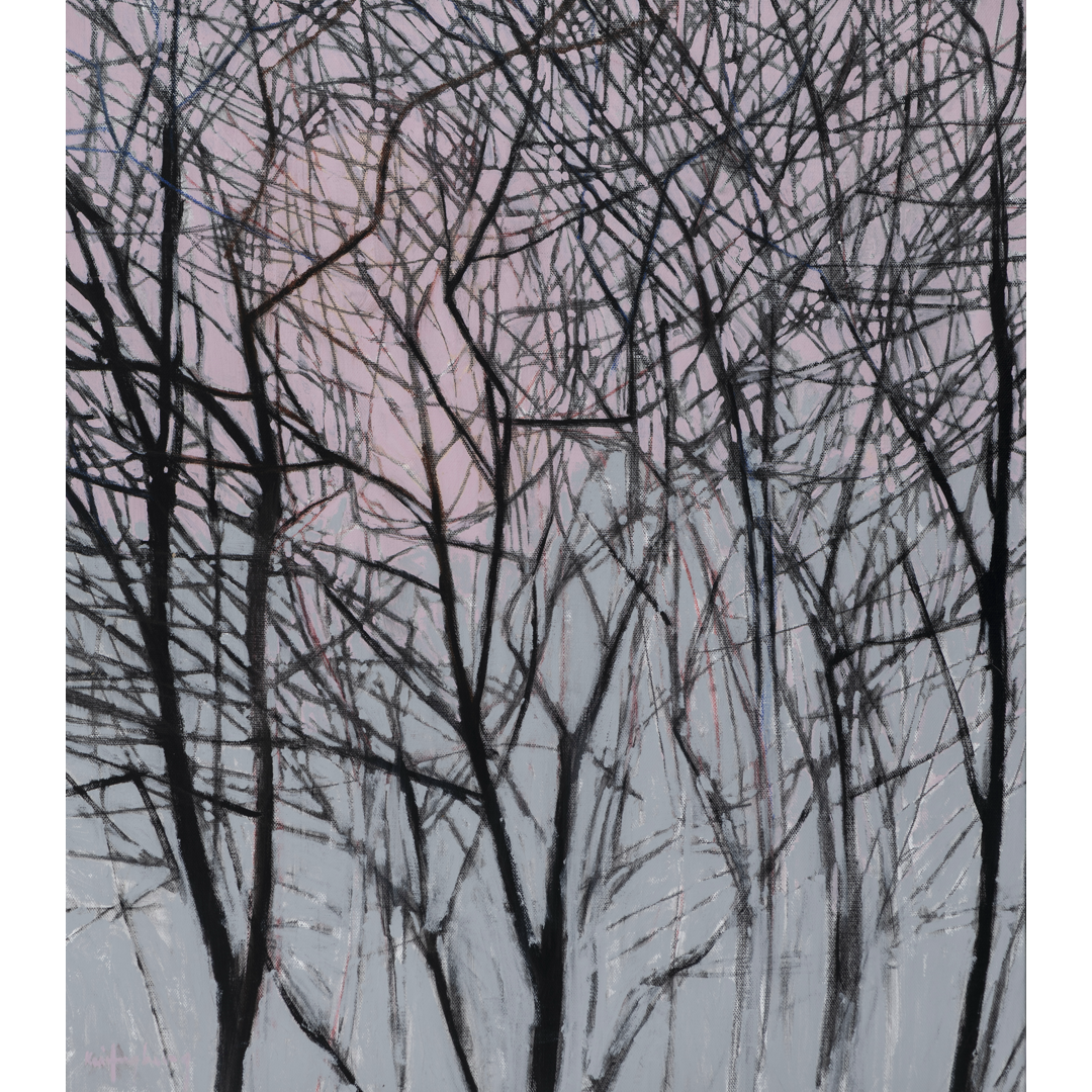KAI HAGBERG | 'Dormant trees at dawn' | 2025 | Acrylic on canvas | H 907 x W 787 mm