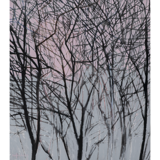 KAI HAGBERG | 'Dormant trees at dawn' | 2025 | Acrylic on canvas | H 907 x W 787 mm