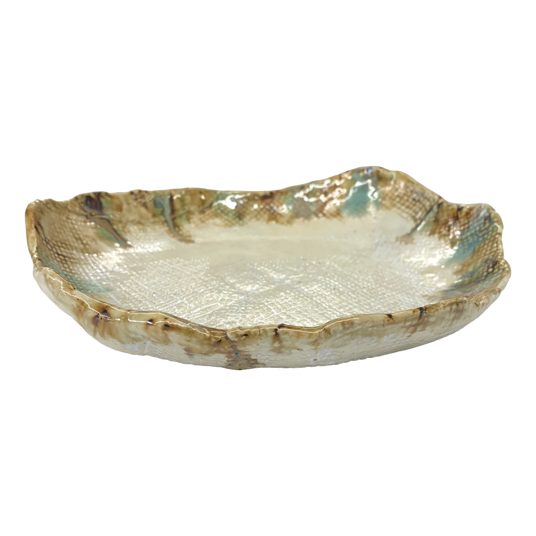 AKIKO HANAZAKI | ‘Green Buff  Plate’ | Glazed Stoneware