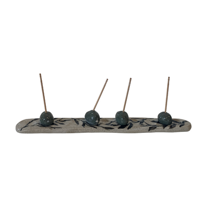 AKIKO HANAZAKI | ‘Small Olive Holder’ | 6 Olive Indented Ceramic Plate / Dish